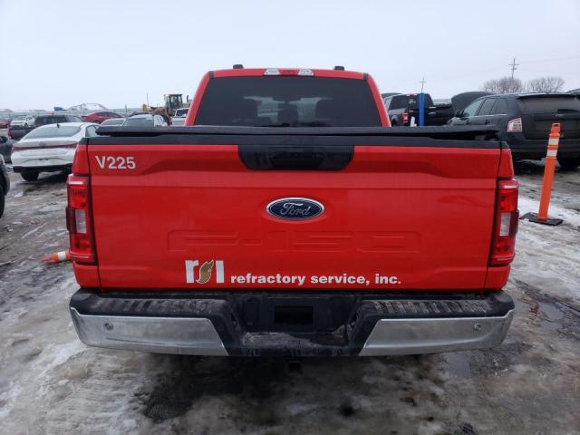 1FTFW1E53NKD27247 - 2022 FORD F150 SUPERCREW RED photo 6