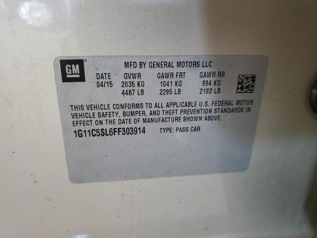 1G11C5SL6FF303914 - 2015 CHEVROLET MALIBU 1LT 米色 照片 12