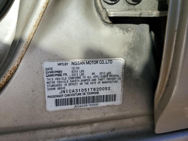 JN1CA31D51T620052 - 2001 NISSAN MAXIMA GXE TAN photo 12