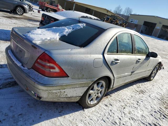 WDBRF61J12F249180 - 2002 MERCEDES-BENZ C 240 SILVER photo 3