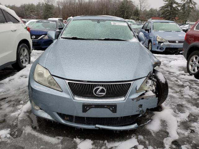 JTHCK262562004990 - 2006 LEXUS IS 250 BLUE photo 5