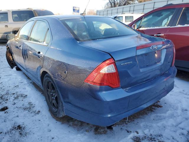 3FAHP0HA7AR334643 - 2010 FORD FUSION SE BLUE photo 2