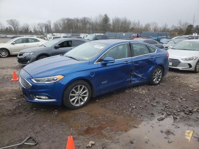 3FA6P0SU1HR153753 - 2017 FORD FUSION TITANIUM PHEV BLUE photo 1