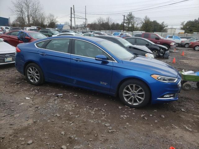 3FA6P0SU1HR153753 - 2017 FORD FUSION TITANIUM PHEV BLUE photo 4