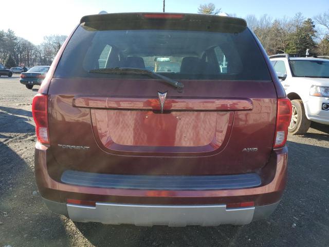 2CKDL73F376236511 - 2007 PONTIAC TORRENT MAROON photo 6