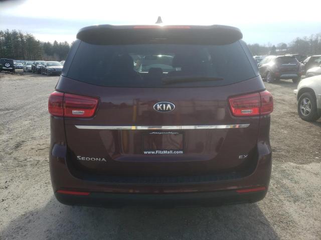 KNDMB5C13L6642307 - 2020 KIA SEDONA LX MAROON photo 6