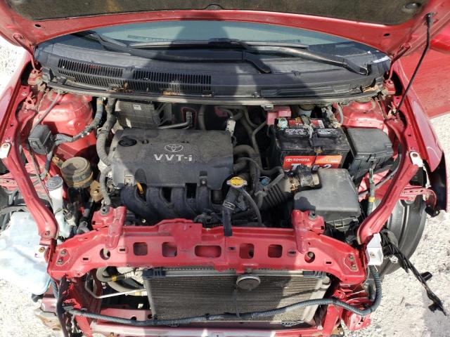 JTDBT4K3XA4070646 - 2010 TOYOTA YARIS RED photo 11