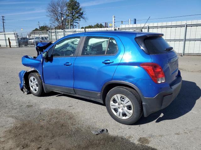 KL7CJKSB1FB225834 - 2015 CHEVROLET TRAX LS BLUE photo 2