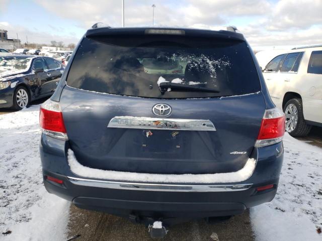 5TDBK3EH2CS117616 - 2012 TOYOTA HIGHLANDER BASE BLUE photo 6