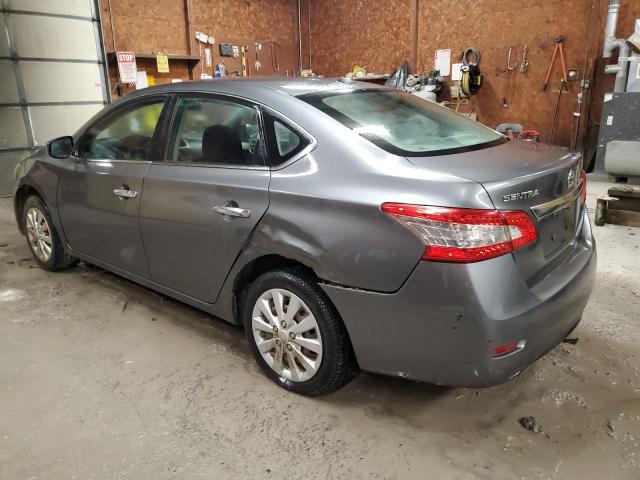 3N1AB7AP4FL633490 - 2015 NISSAN SENTRA S GRAY photo 2