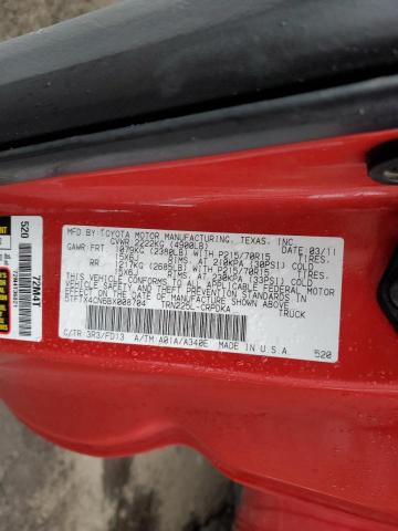 5TFTX4CN6BX008704 - 2011 TOYOTA TACOMA ACCESS CAB RED photo 12