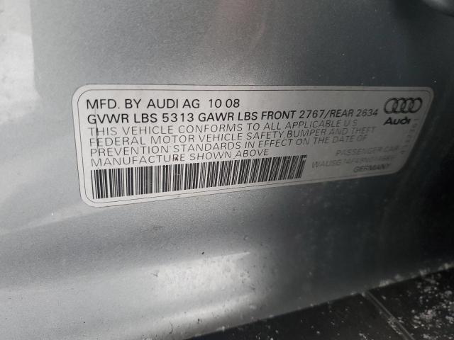 WAUSG74F49N014685 - 2009 AUDI A6 PREMIUM PLUS SILVER photo 12