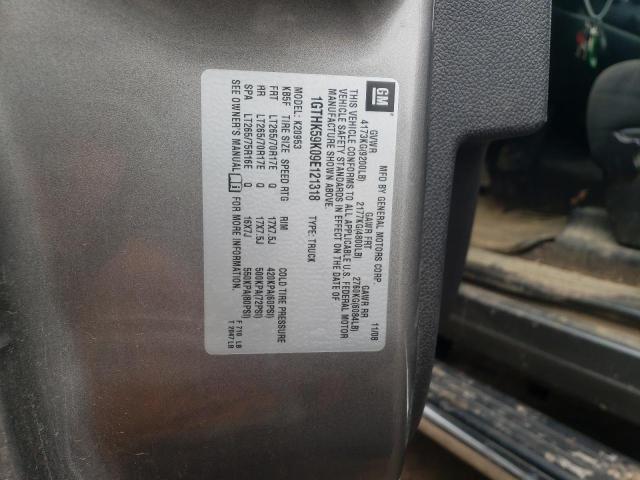 1GTHK59K09E121318 - 2009 GMC SIERRA K2500 SLE GRAY photo 12