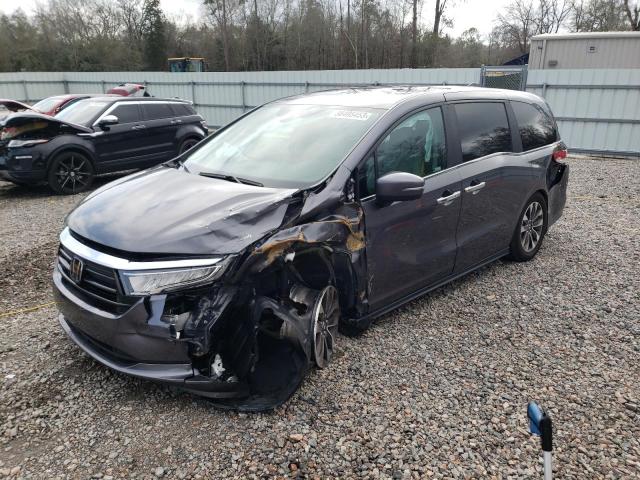 5FNRL6H75NB052493 - 2022 HONDA ODYSSEY EXL GRAY photo 1