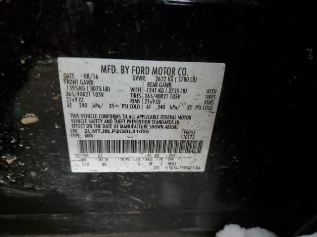 2LMTJ8LP2GBL81005 - 2016 LINCOLN MKX RESERVE Schwarz Foto 12