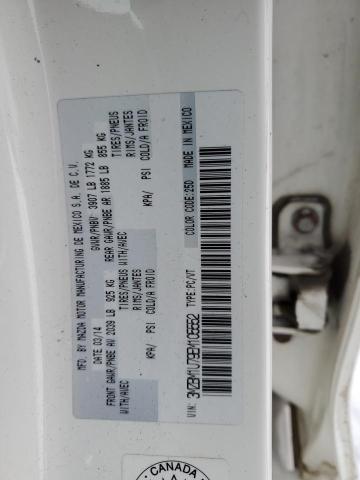 3MZBM1U79EM105552 - 2014 MAZDA 3 SPORT WHITE photo 12