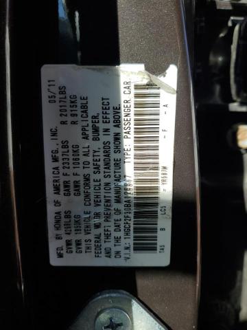 1HGCP2F30BA126847 - 2011 HONDA ACCORD LX CHARCOAL photo 12