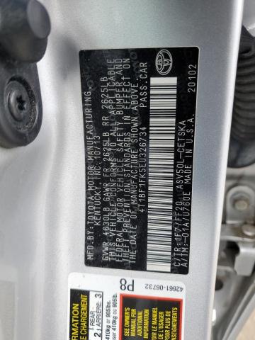 4T1BF1FK5EU326734 - 2014 TOYOTA CAMRY L SILVER photo 12