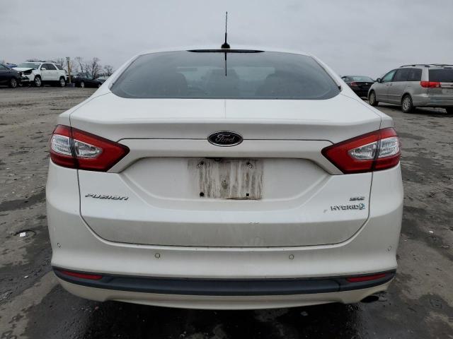 3FA6P0LU0ER162325 - 2014 FORD FUSION SE HYBRID WHITE photo 6