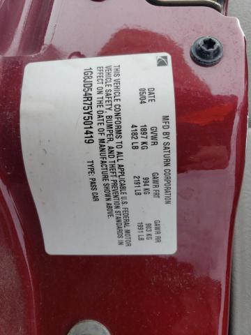 1G8JD54R75Y501419 - 2005 SATURN L300 LEVEL 2 MAROON photo 12