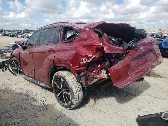 5TDLZRAH8NS097321 - 2022 TOYOTA HIGHLANDER XSE RED photo 2