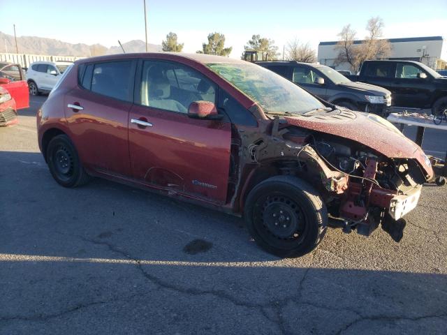 1N4AZ0CP1DC405748 - 2013 NISSAN LEAF S RED photo 4