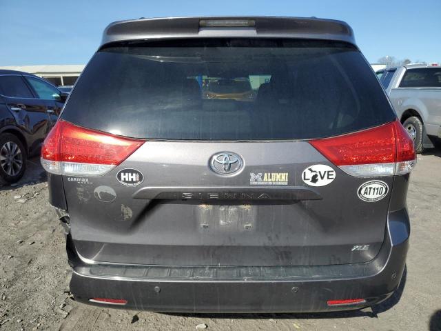 5TDYK3DC7ES518193 - 2014 TOYOTA SIENNA XLE GRAY photo 6