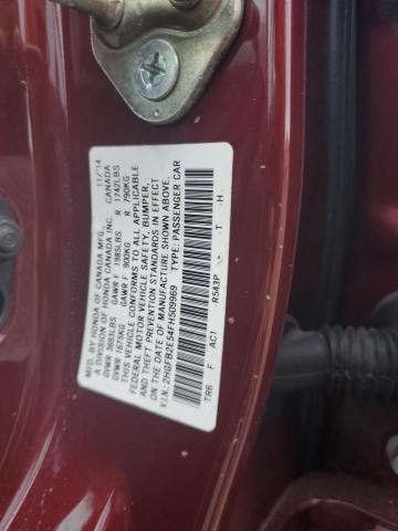 2HGFB2E54FH509969 - 2015 HONDA CIVIC LX MAROON photo 12