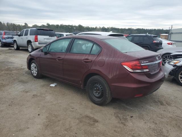 2HGFB2E54FH509969 - 2015 HONDA CIVIC LX MAROON photo 2