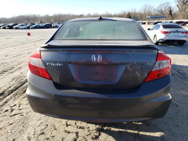 19XFB2F54CE360614 - 2012 HONDA CIVIC LX GRAY photo 6