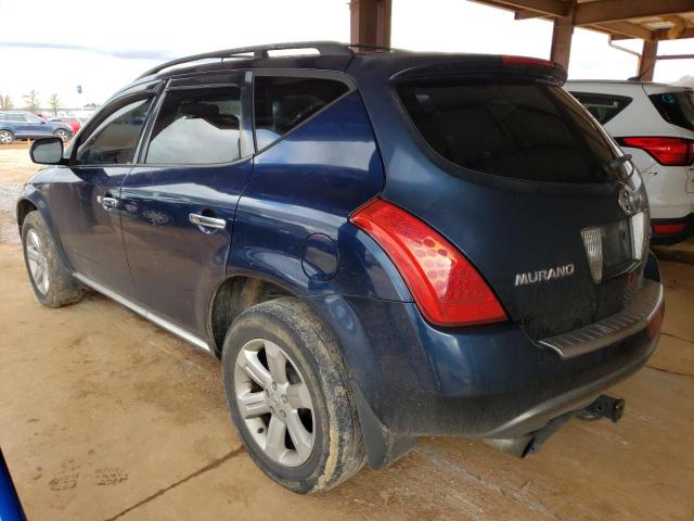 JN8AZ08W86W533856 - 2006 NISSAN MURANO SL BLUE photo 2