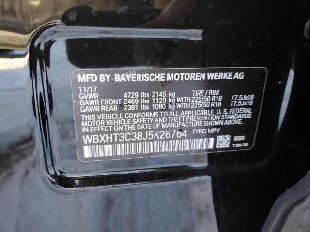 WBXHT3C38J5K26764 - 2018 BMW X1 XDRIVE28I BLACK photo 12
