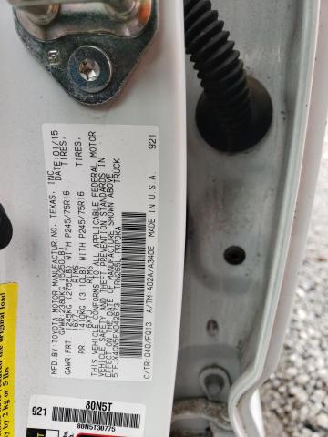 5TFJX4GN5FX042673 - 2015 TOYOTA TACOMA DOUBLE CAB PRERUNNER WHITE photo 13