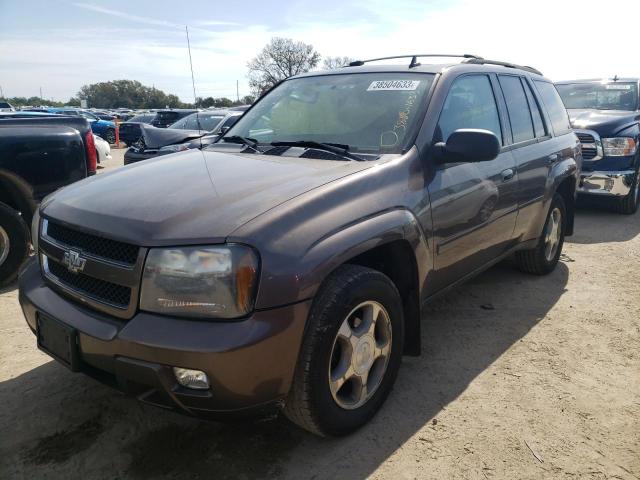 1GNDT13S282238581 - 2008 CHEVROLET TRAILBLAZE LS GRAY photo 1