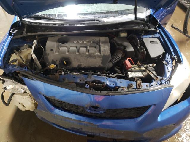 2T1BU4EE2AC388736 - 2010 TOYOTA COROLLA BASE BLUE photo 11