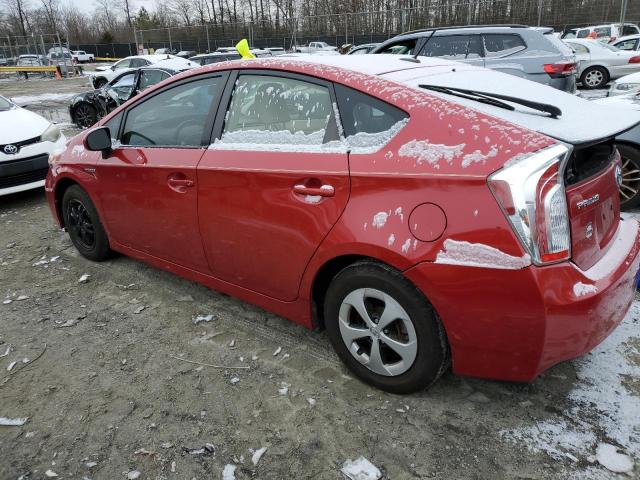 JTDKN3DU2F0471598 - 2015 TOYOTA PRIUS RED photo 2