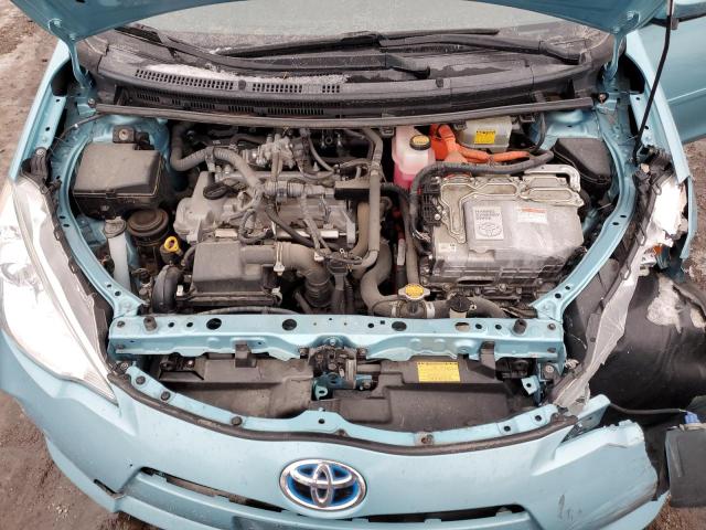 JTDKDTB3XC1019966 - 2012 TOYOTA PRIUS C TURQUOISE photo 11