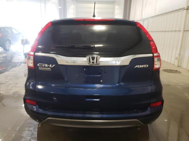 2HKRM4H37FH628389 - 2015 HONDA CR-V LX BLUE photo 6