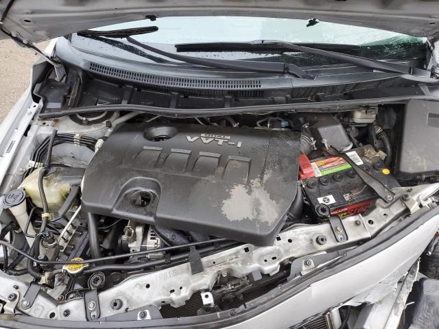 2T1BU4EE3AC497058 - 2010 TOYOTA COROLLA BASE SILVER photo 11