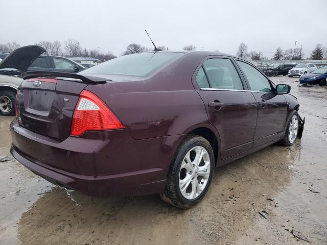 3FAHP0HA2CR437388 - 2012 FORD FUSION SE PURPLE photo 3