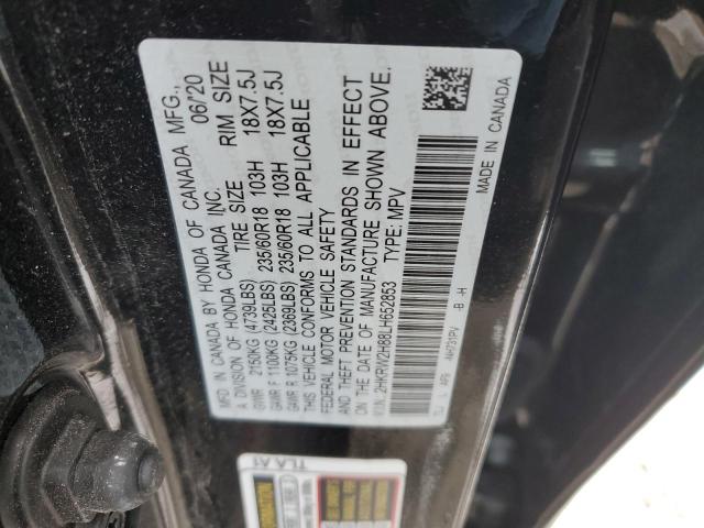 2HKRW2H88LH652853 - 2020 HONDA CR-V EXL BLACK photo 14