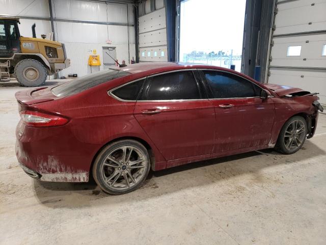 3FA6P0K91FR204984 - 2015 FORD FUSION TITANIUM RED photo 3