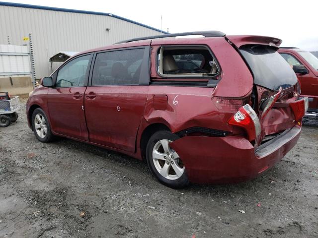 5TDKK3DC5BS069601 - 2011 TOYOTA SIENNA LE RED photo 2