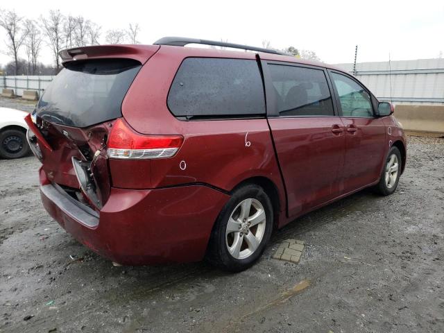 5TDKK3DC5BS069601 - 2011 TOYOTA SIENNA LE RED photo 3