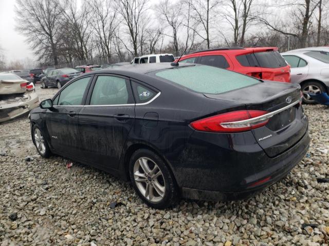 3FA6P0LU8JR227450 - 2018 FORD FUSION SE HYBRID BLACK photo 2