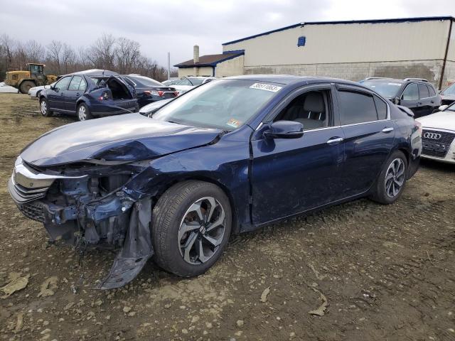 1HGCR2F89HA243938 - 2017 HONDA ACCORD EXL BLUE photo 1