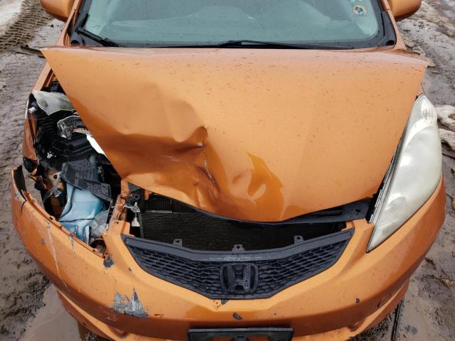 JHMGE88489S020972 - 2009 HONDA FIT SPORT ORANGE photo 11