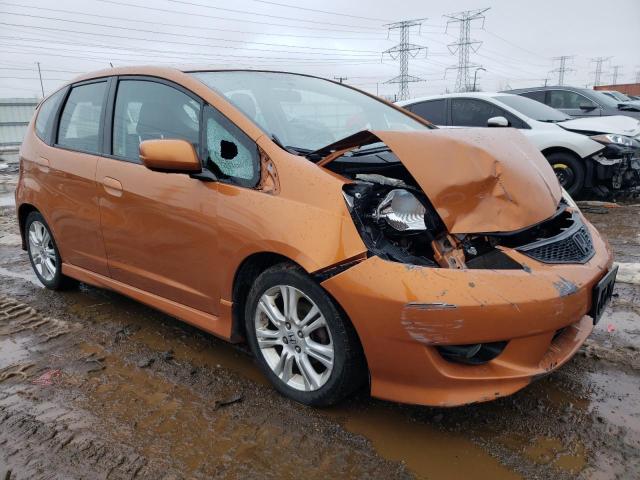 JHMGE88489S020972 - 2009 HONDA FIT SPORT ORANGE photo 4