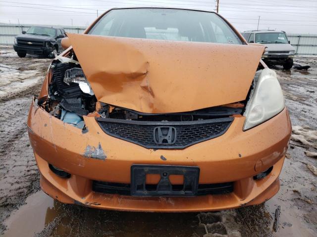 JHMGE88489S020972 - 2009 HONDA FIT SPORT ORANGE photo 5