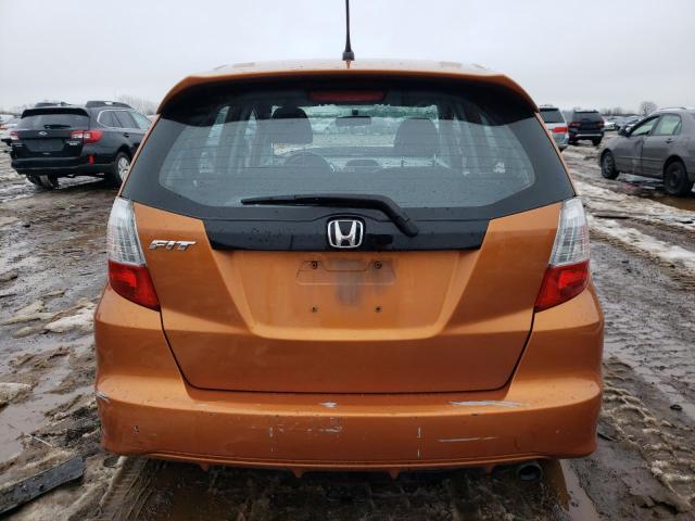 JHMGE88489S020972 - 2009 HONDA FIT SPORT ORANGE photo 6